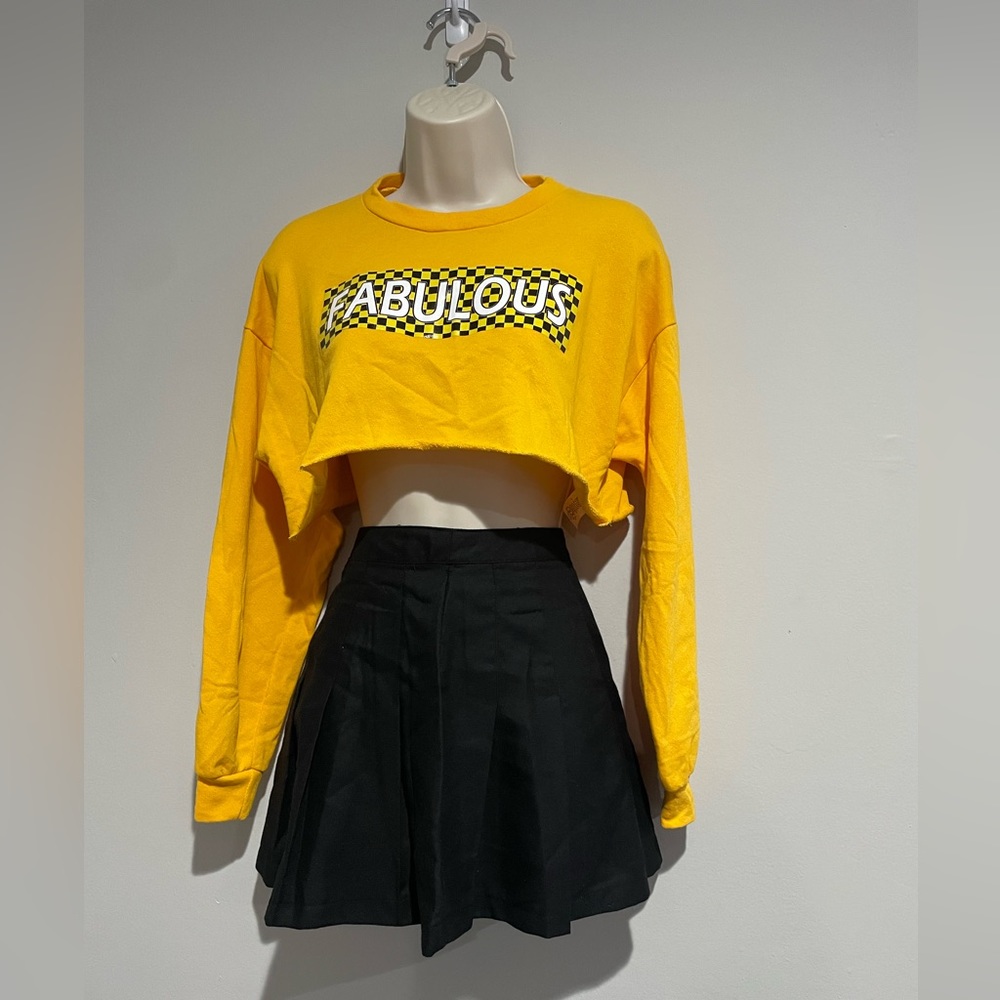 Black mini skirt